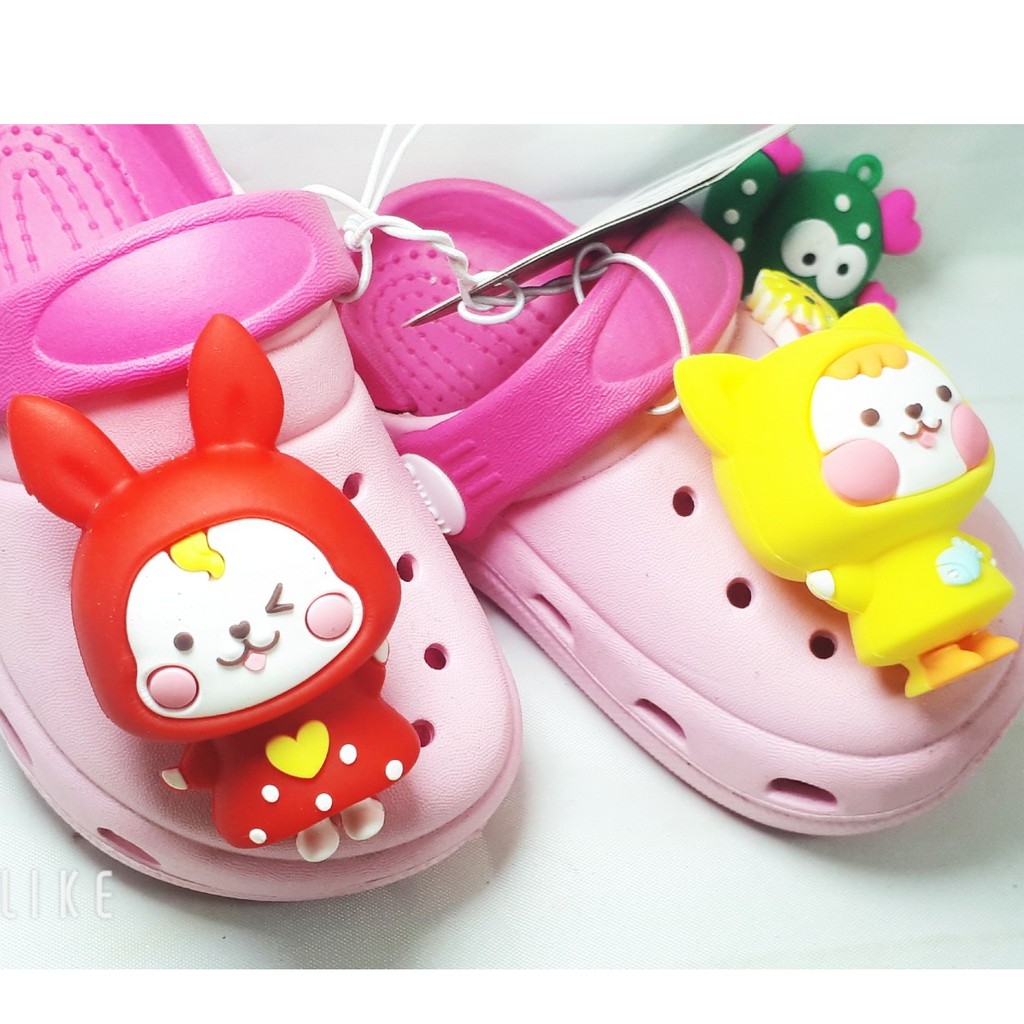 STICKER JIBBITZ gắn dép crocs, dép sục Búp bê Hoạt Hình 4D siêu to siêu xinh