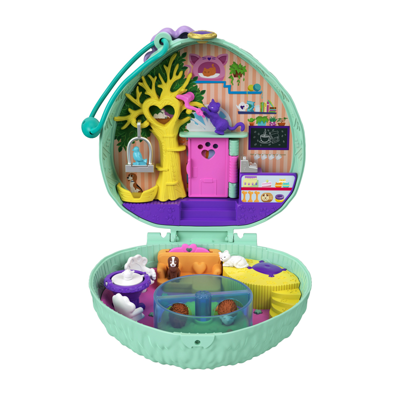 Đồ Chơi Mô Hình POLLY POCKET Polly Pocket Và Tiệm Café Của Nhím Nơ Tím GTN15/FRY35