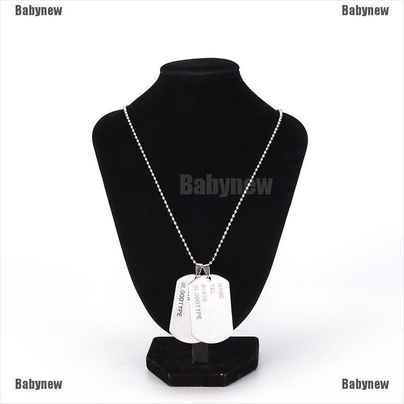 Mặt Dây Chuyền Thẻ Tên Kiểu Quân Đội Bằng Inox Chuyên Dùng