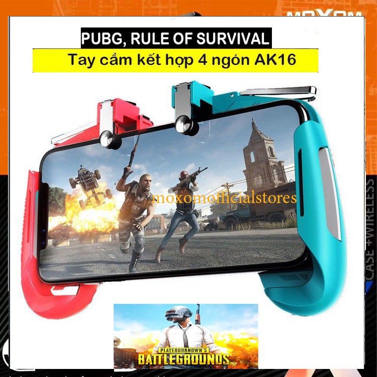 Tay cầm chơi game PUBG, Rules Of Survival kèm nút bắn joystick kim loại AK-16 (Hỗ trợ chơi game sinh tồn)