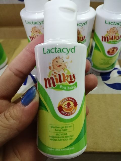 (2 LOẠI) Sữa tắm gội Lactacyd Milky cho bé 60ml