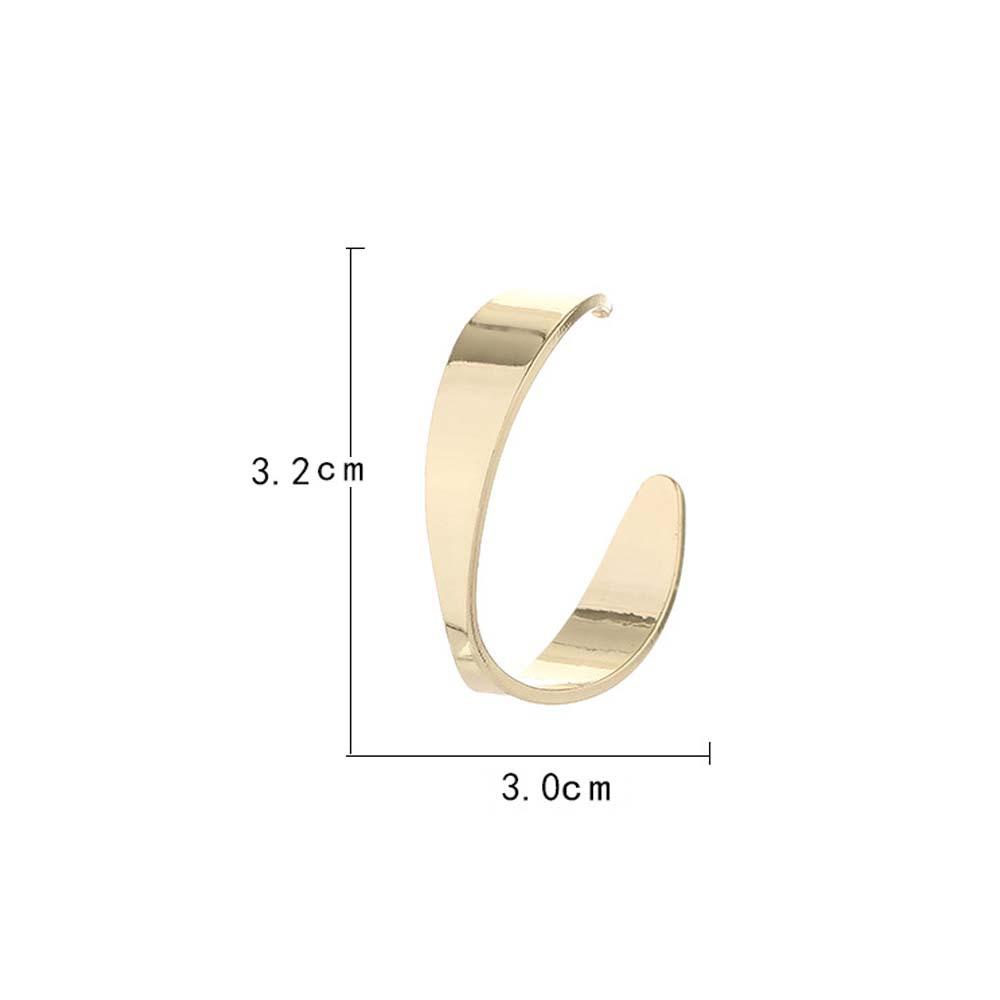 Khuyên Tai Hình Chữ C Bằng Kim Loại Nhiều Màu Sắc Thời Trang Cho Nữ