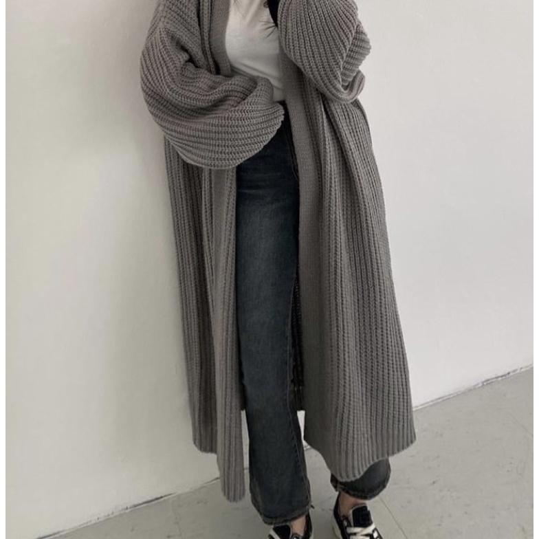 Áo cardigan len Hàn Quốc. Áo khoác len dáng dài. Chất liệu len dày mềm mại, dáng dài trẻ trung mẫu mới nhất 2022