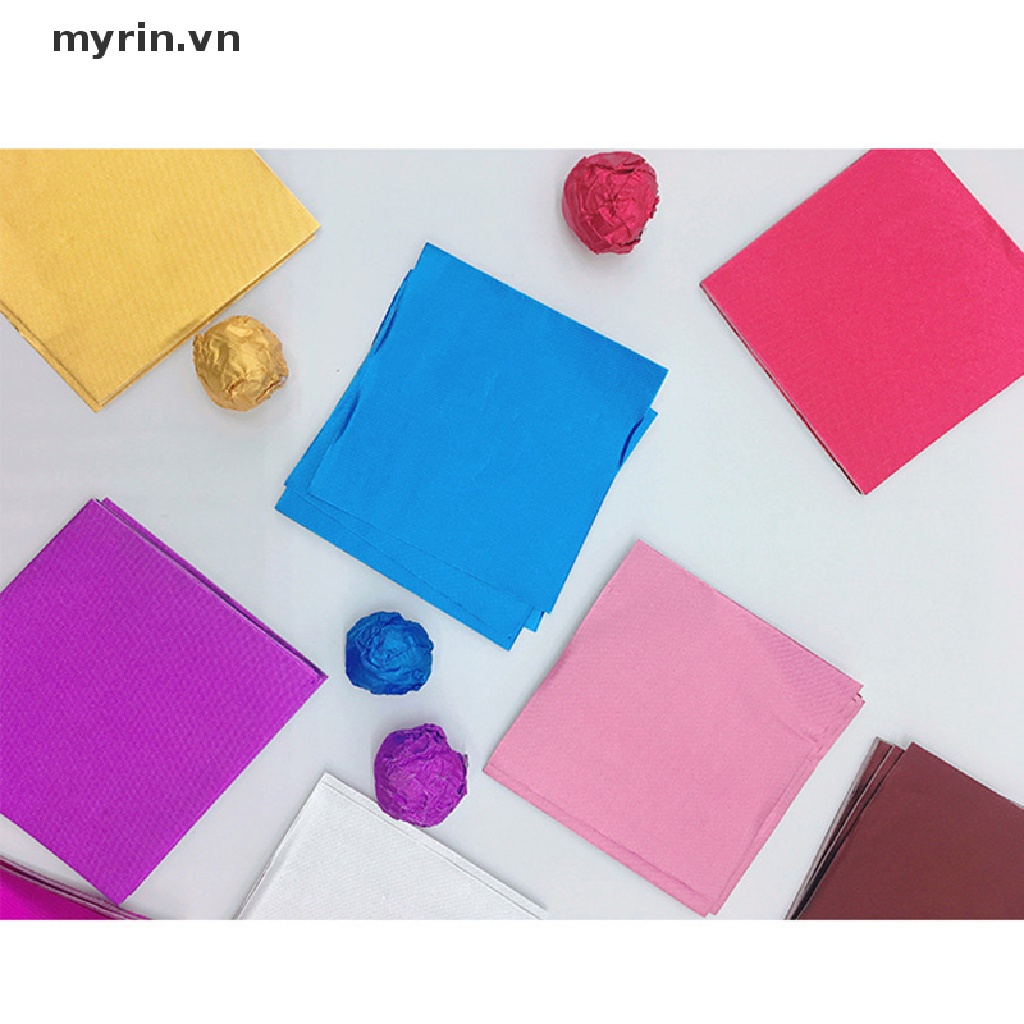 Set 100 Túi Giấy Nhôm Đựng Kẹo / Sô Cô La / Thực Phẩm Tiện Dụng