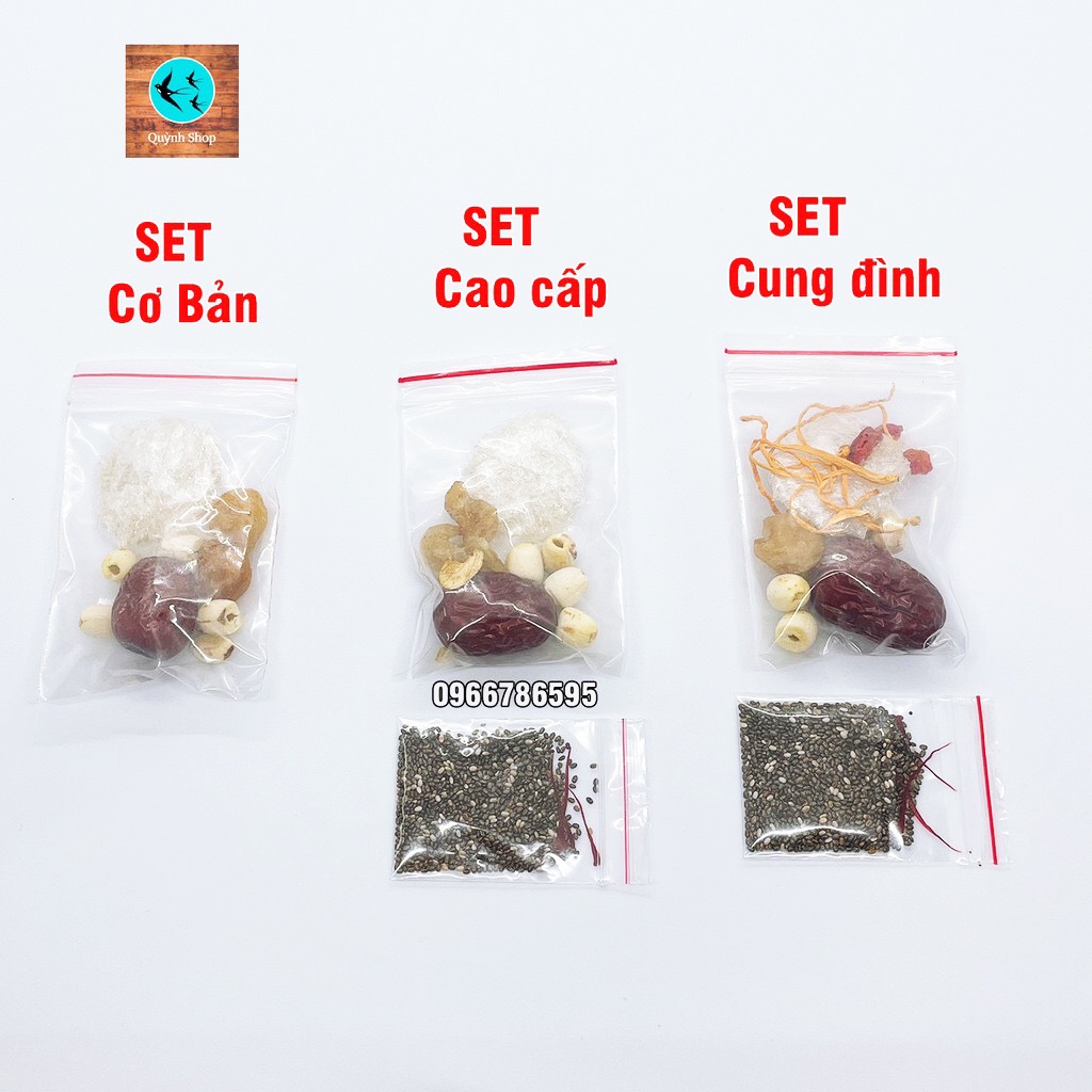 Set yến sào baby chia sẵn tặng kèm hũ và đường phèn chưng tại nhà