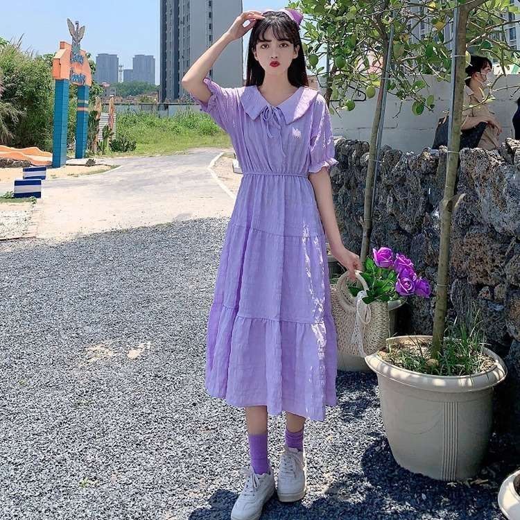 Đầm Dài Cổ Búp Bê Phong Cách Mới Jllyq-36