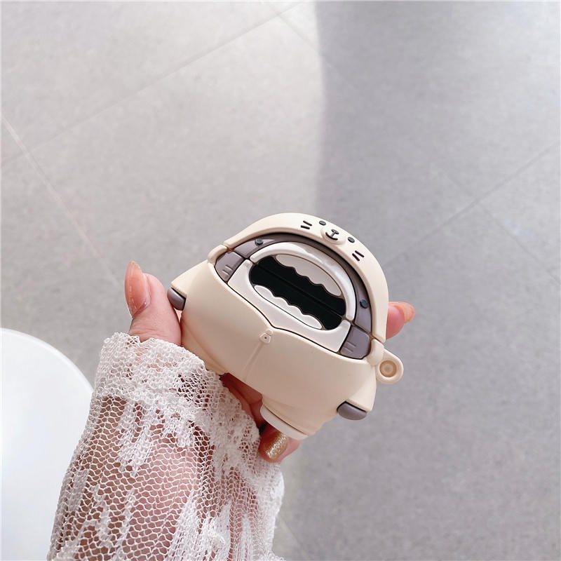 Vỏ Bảo Vệ Hộp Sạc Tai Nghe Airpods 3 Pro Airpods 3 Bằng Silicone Hình Cá Mập Năm 2021 Thời Trang Ốp