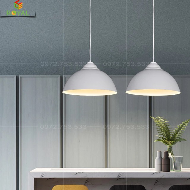Đèn trang trí T073 ,chao đèn thả lắp bóng công suất lớn cho salon,nail 40cm