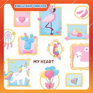 decal dán tường cao cấp jhung ảnh ngựa pony cho bé