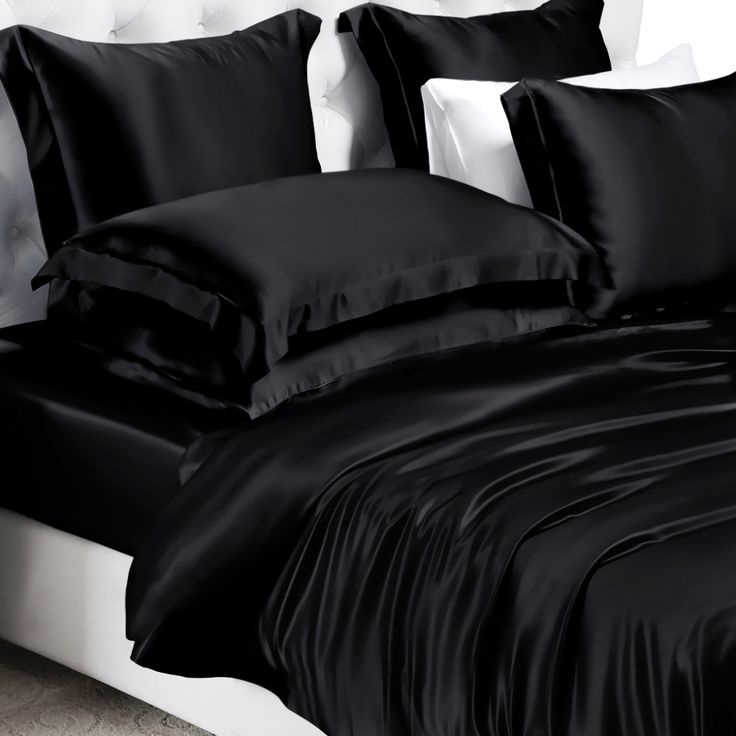Drap Giường Ga Giường Lẻ Phi Lụa Lan Pham Bedding Mát Mịn - Đen