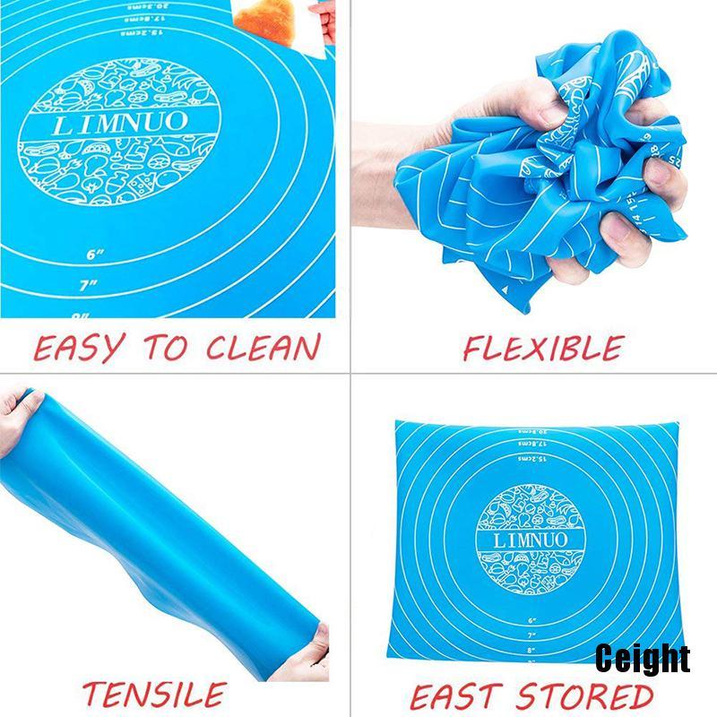 Thảm Nhào Bột Làm Bánh Bằng Silicon Chống Dính Kích Thước 26 * 29Cm