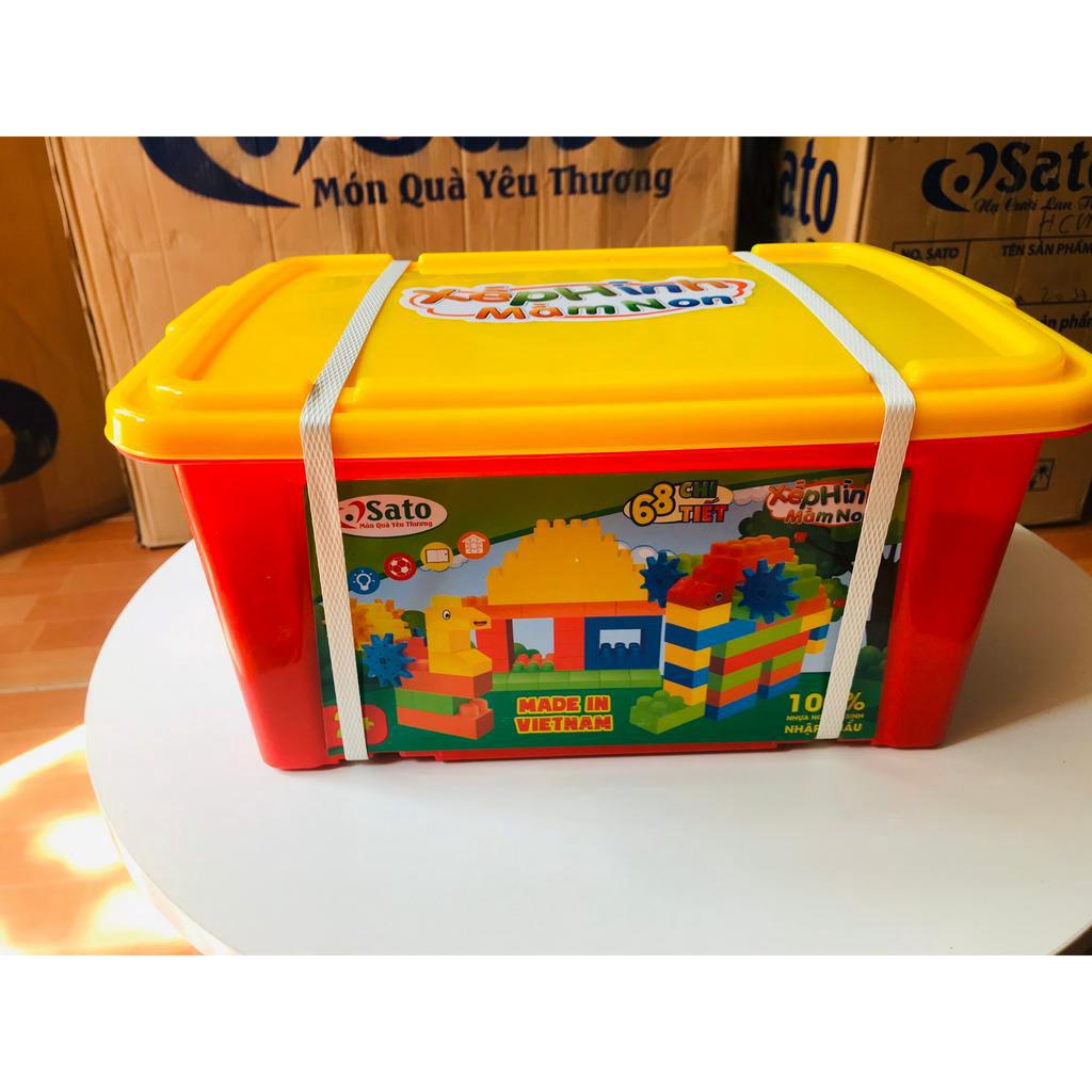 Đồ chơi xếp hình thông minh Sato 68 chi tiết ( Hàng Việt Nam)
