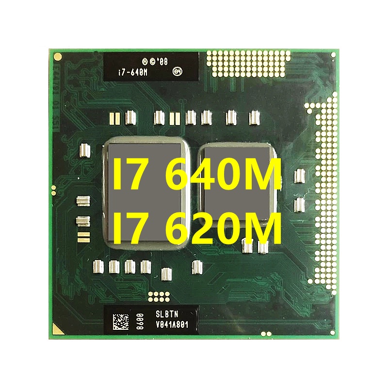i7 640M SLBTN i7 620M SLBTQ SLBPD Bộ xử lý CPU lõi kép bốn luồng, socket G1 / rPGA988A
