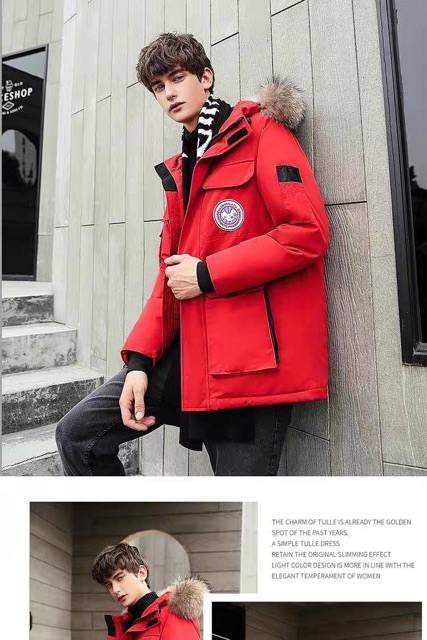 ❄️Phao nam Parka lông vũ dáng trẻ, màu đẹp kèm lông mũ mềm mại  ❌Size M đến 4XL   Giá lẻ #460k🔺