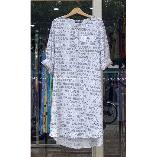[SIZE 40-78KG] Đầm bầu công sở dáng suông fom A vải lụa mát không nhăn dễ thương mặc bầu và sau sinh cởi nút cho bé ty d
