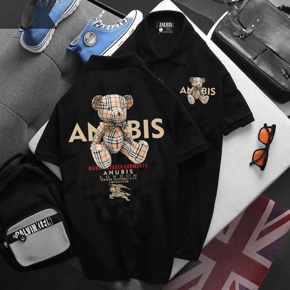 Áo thun Polo Hình Gấu ANUBIS - Vải Cao Cấp Bigsize