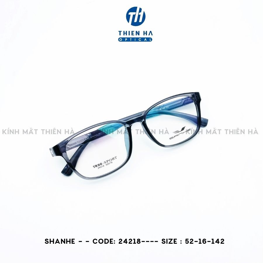 Gọng kính vuông nam nữ nhựa dẻo THIÊN HÀ OPTICAL shanhe 24218, dáng vuông, sz nhỏ nhựa đàn hồi cao, bền chắc unisex