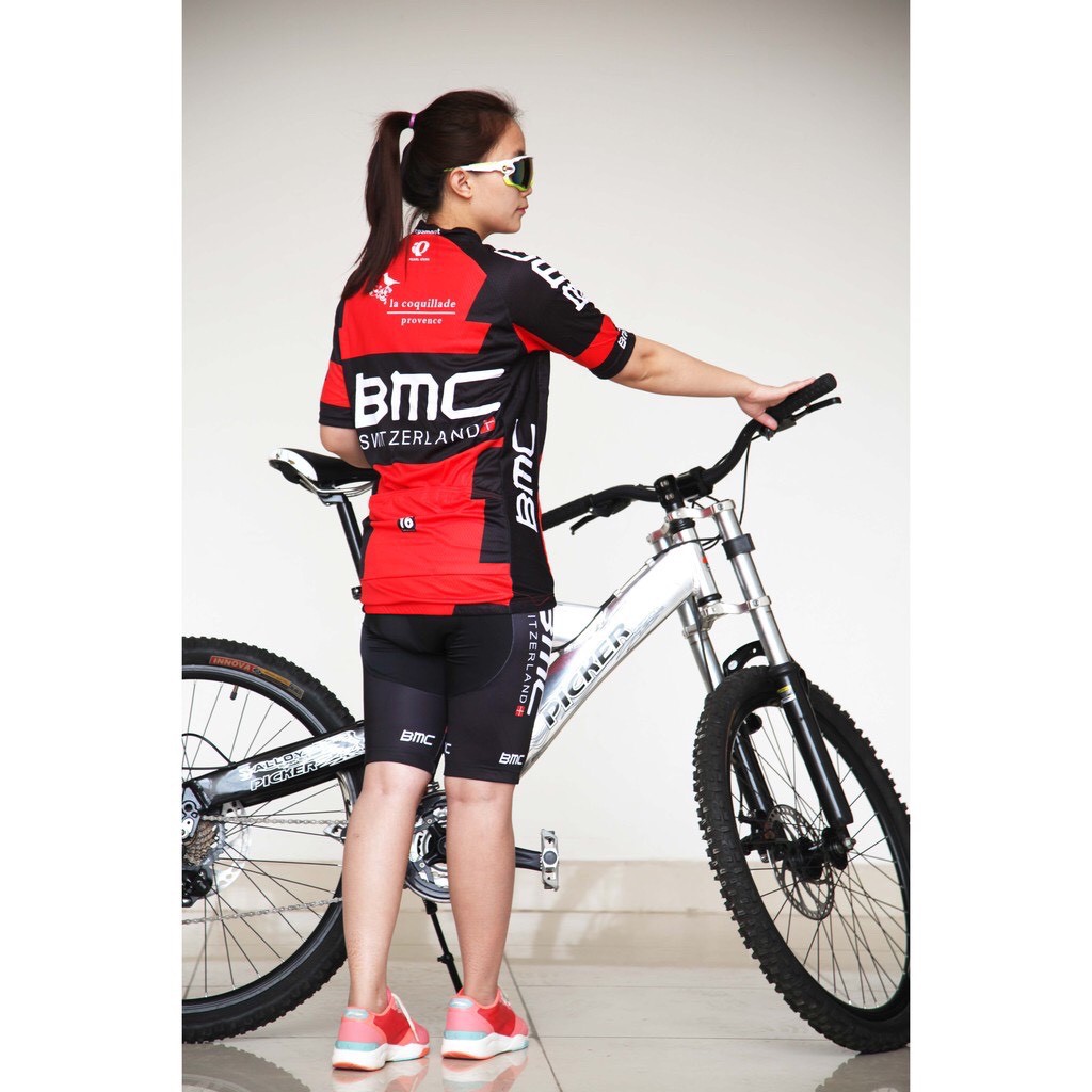 Bộ quần áo đạp xe năm nữ ngắn tay BMC