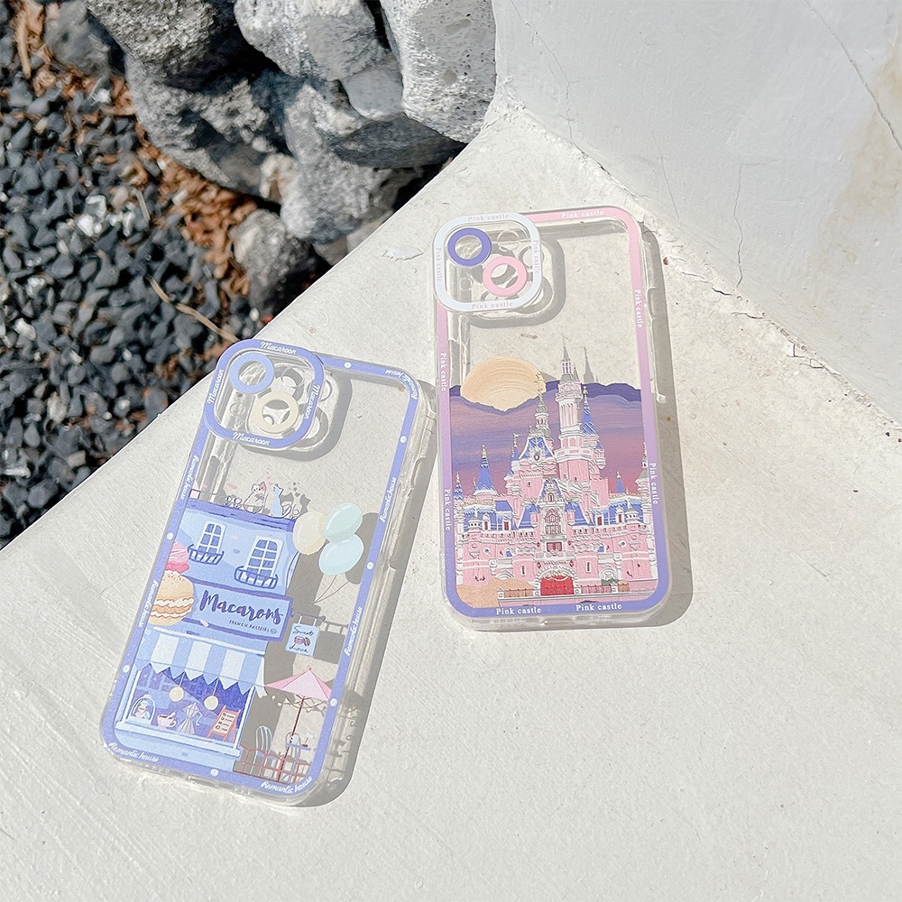 Ốp Điện Thoại Mềm Trong Suốt Hình Lâu Đài Dễ Thương Cho Samsung Galaxy A52 4G A52 5G A52s A53 5G A13 4G A73 5G A33 5G A32 4G A13 5G A72 4G 5G