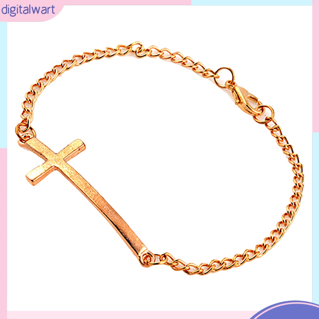 Lắc tay hợp kim mặt chữ thập thời trang cho cả nam và nữ