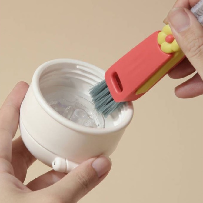 Cọ Vệ Sinh Nắp Chai Lọ / Cốc 3 Trong 1 Tiện Dụng