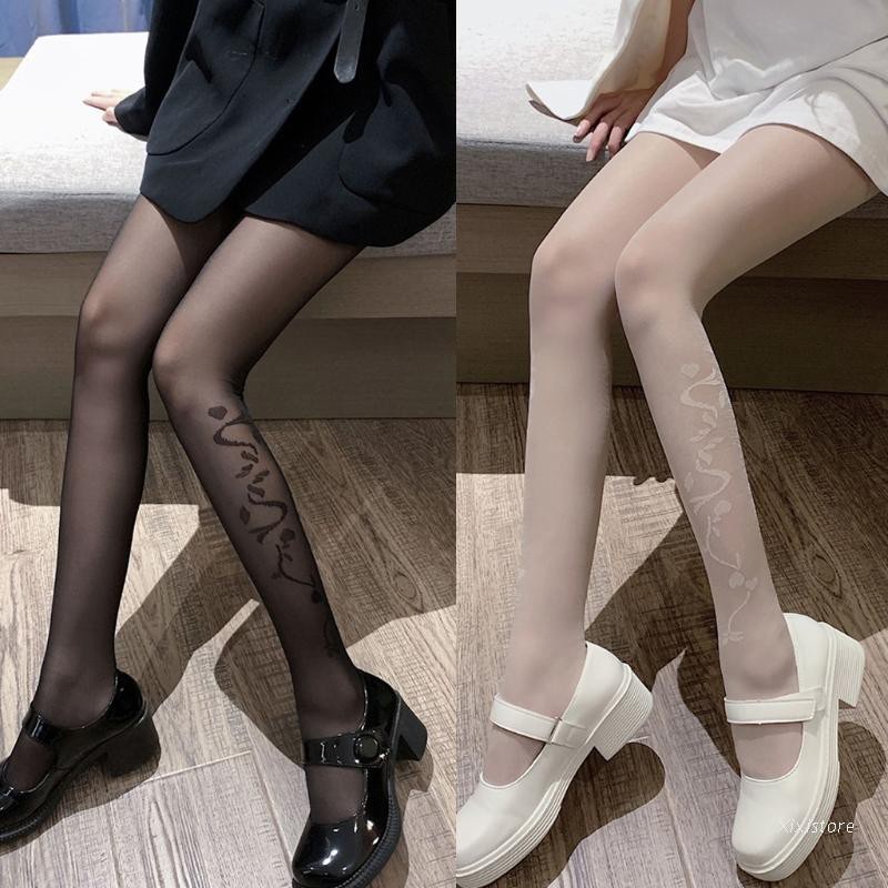 Xixi Quần Tất Thêu Hình Xăm Gợi Cảm Cho Nữ