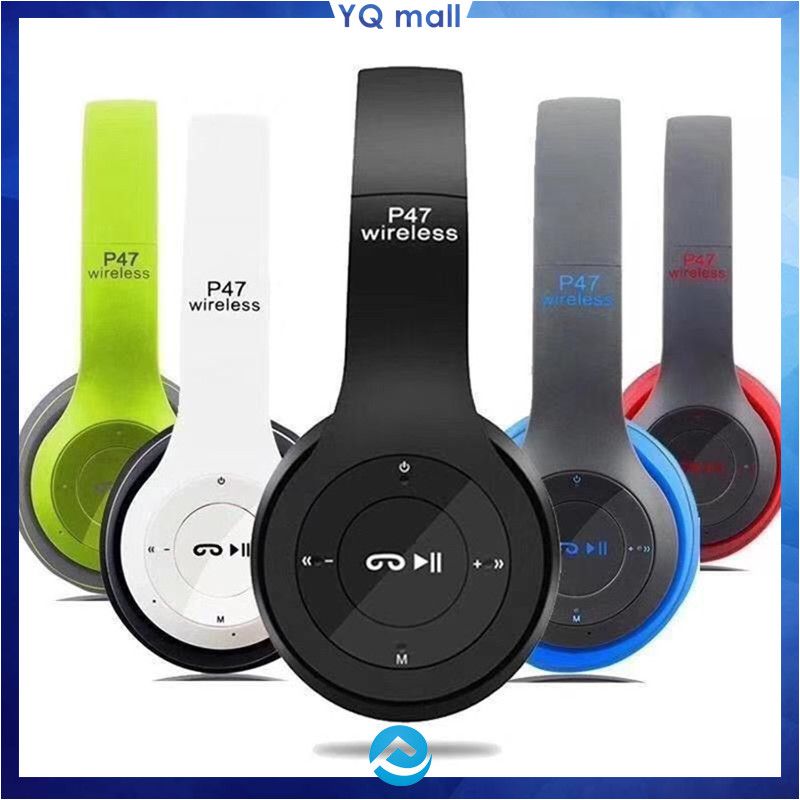 Tai Nghe Bluetooth P47- Hỗ Trợ Cắm Thẻ Nhớ Nghe Nhạc Chơi Game Trực Tiếp