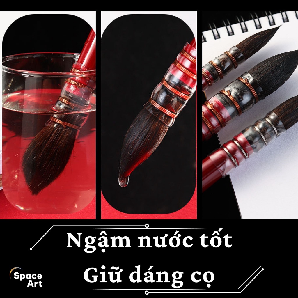 Cọ MOP Vẽ Màu Nước Lông Chồn Space Art SP300