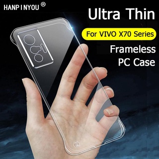Ốp Điện Thoại PC Cứng Trong Suốt Siêu Mỏng Không Viền Bảo Vệ Camera Cho VIVO X70 X60 X60t Pro X70Pro Plus