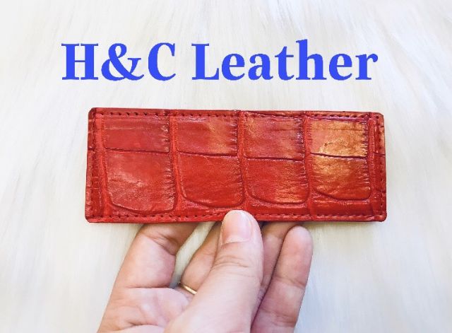 Hít nam châm kẹp tiền da cá sấu thật 100%