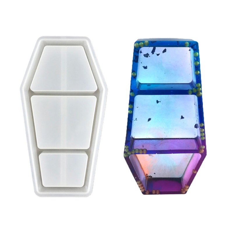 Khuôn Silicone Làm Giá Đỡ Trang Sức Hình Quan Tài Độc Đáo DIY