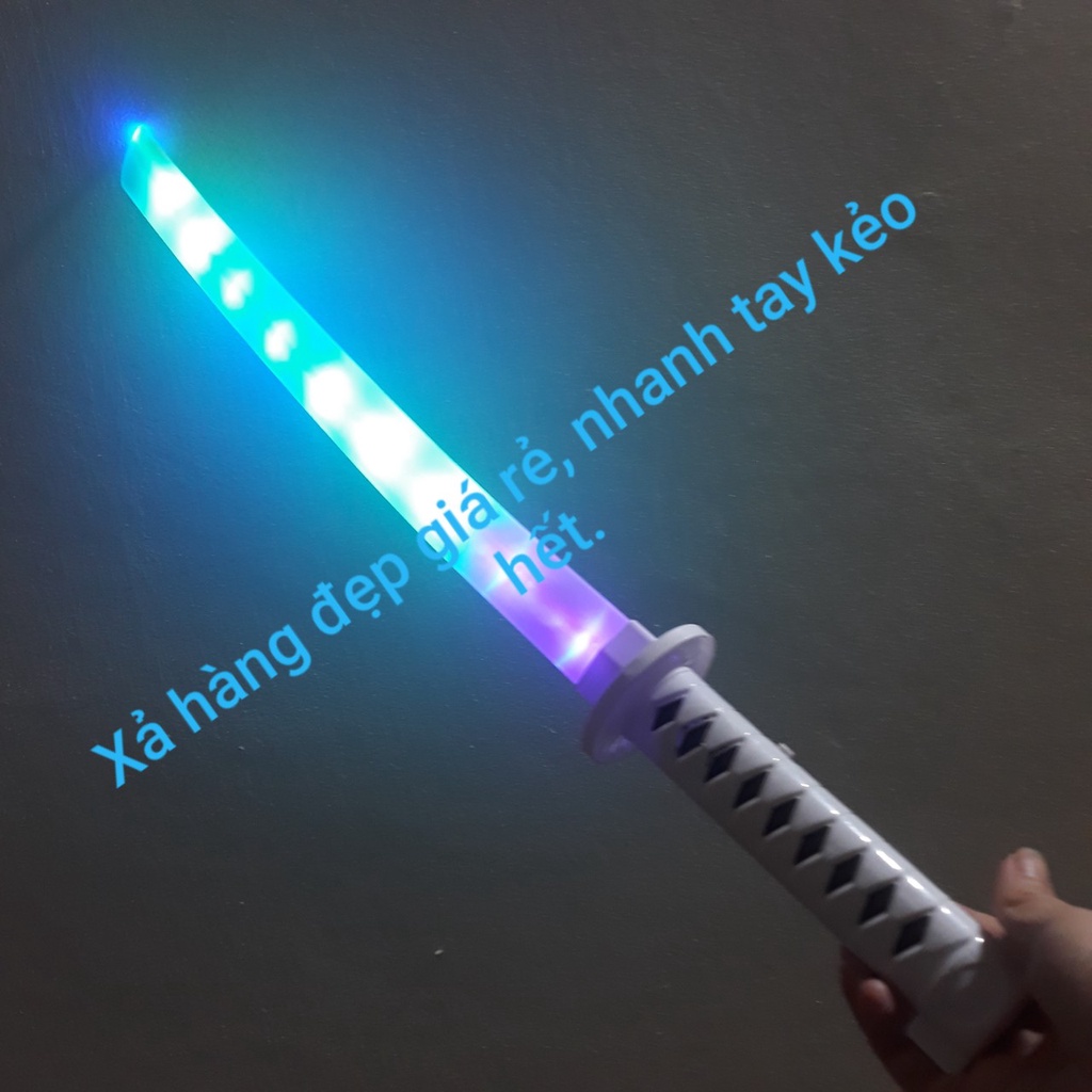 Kiếm nhật Katana kiểu mới màu trắng 9 bóng đèn