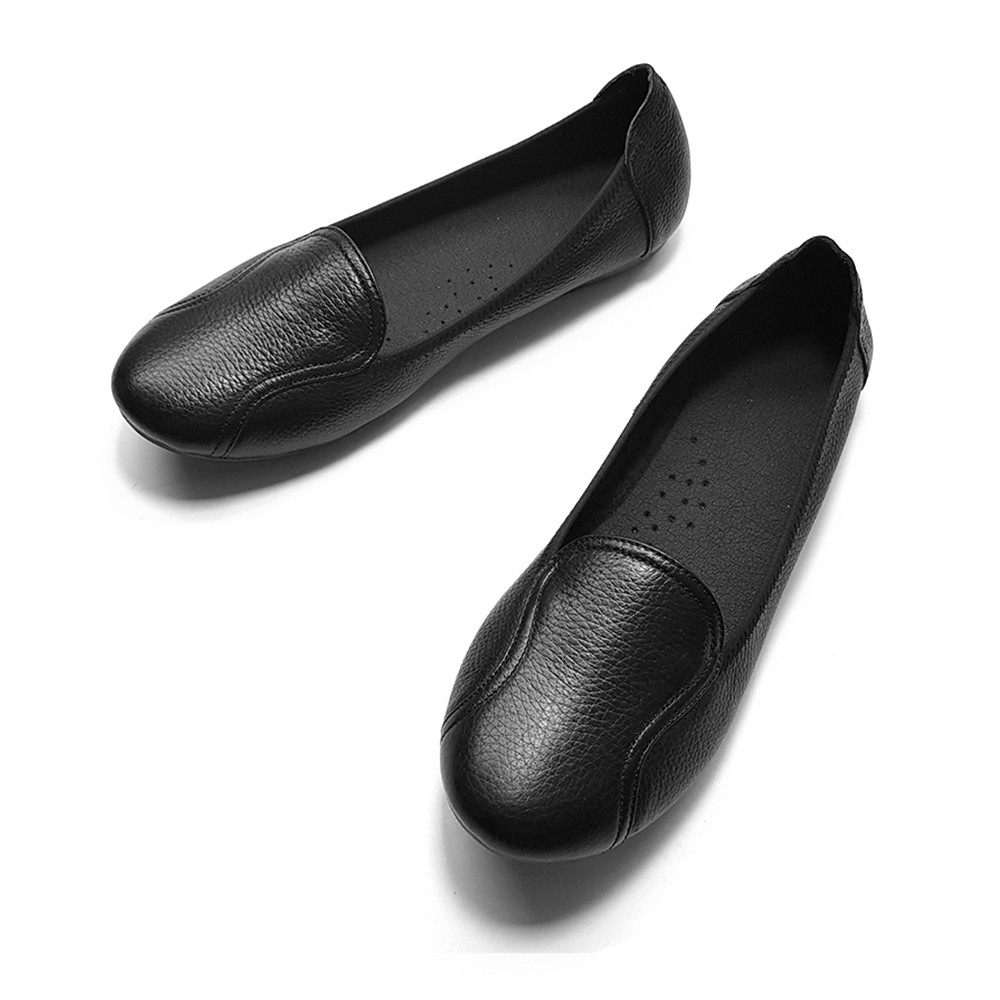 Giày mọi nữ da bò thật siêu mềm êm chân VNXK GB09 | BigBuy360 - bigbuy360.vn