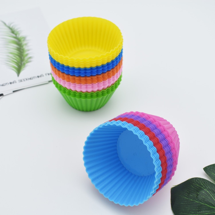 Khuôn silicone Tròn 7cm Làm Bánh muffin diy
