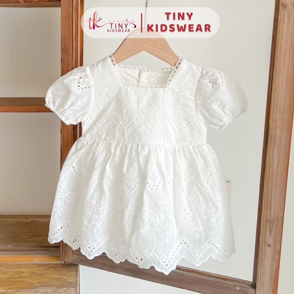 Váy Đầy Tháng, Đầm Thôi Nôi Cho Bé Gái Họa Tiết Ren Thêu, Váy Ren Công Chúa Cho Bé Gái Từ 5-13kg [GB46]