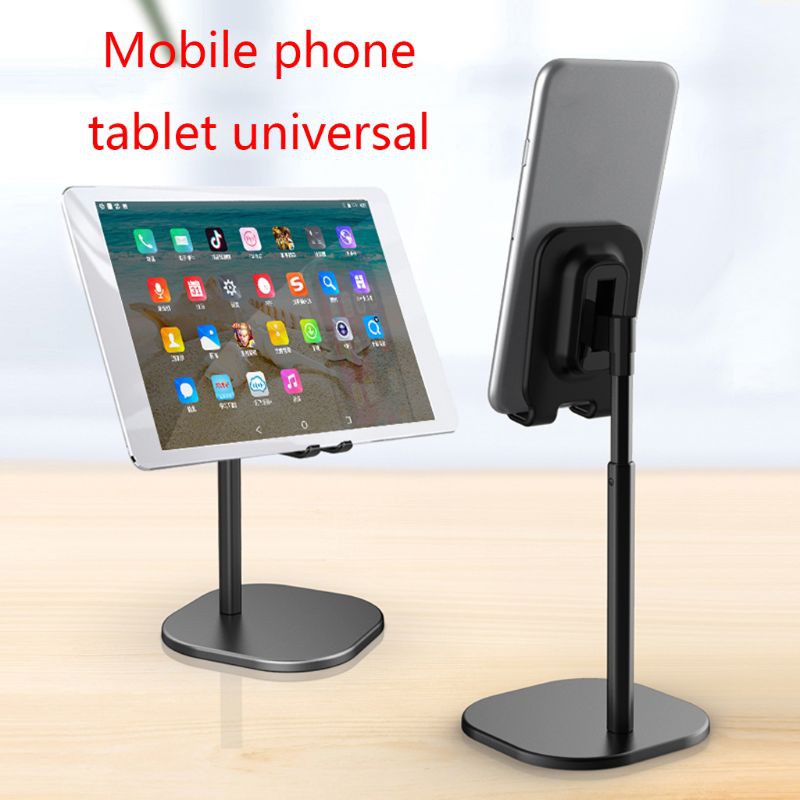 Niki Telescopic Adjustable Phone Stand Holder Universal Aluminum Desktop Bracket Support Mount for iPhone Samsung Smart Cellphones/Tablet/iPad Devices