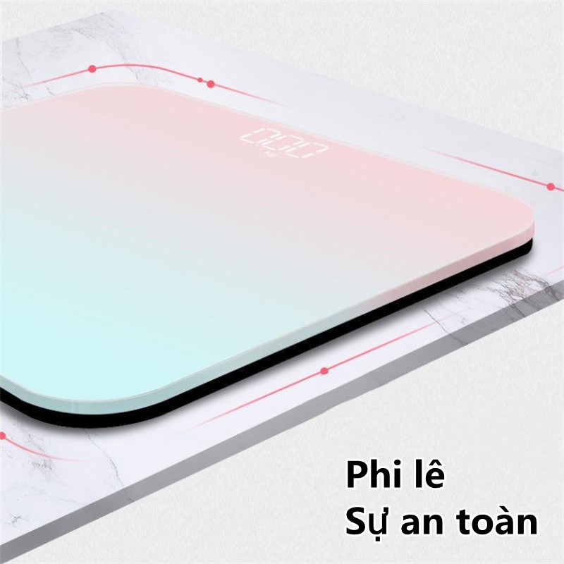 Cân Điện Tử Sức Khỏe Mini Gia Đình 180kg Mặt Kính Cường Lực Dùng Sạc Tiện Dụng