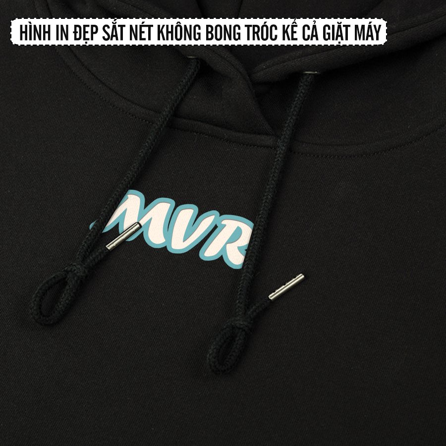 Áo Hoodie Unisex Basic In Logo Đám Mây Áo khoác nam nữ form Rộng Oversize Local Brand MVR Vải Nỉ Cotton Da Cá Cao Cấp