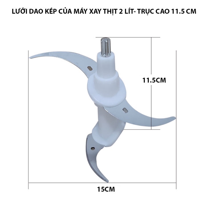 Lưỡi dao kép thay thế cho máy xay thịt, xay thực phẩm 2L-3L-6L công suất 300W-1200W