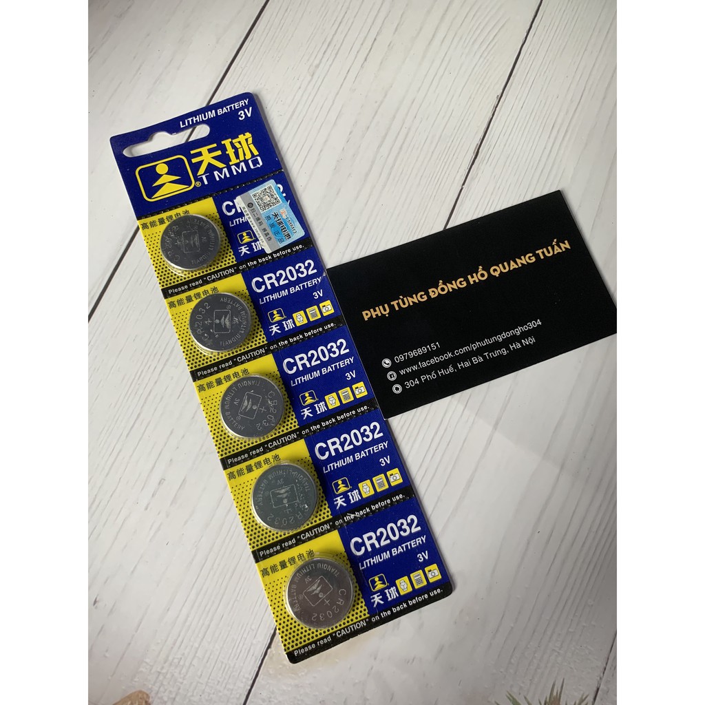 Vỉ 5 viên pin HK CR2032 Lithium Battery 3V - Cmos CR2032