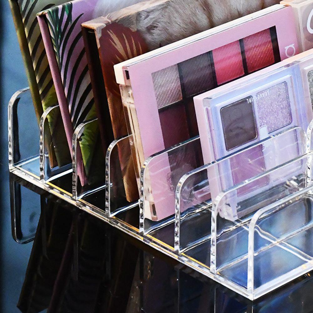 LEISURE Makeup Palette Organizer Plastic Acrylic BPA-Free Face Powder Vanity Countertop Cosmetics Storage Eyeshadow Blush Holder