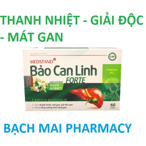 Viên uống bổ gan BẢO CAN LINH FORTE (Hộp 60 viên) giúp thanh nhiệt, giải độc, mát gan và tăng cường chức năng gan