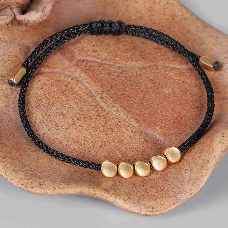 HANDMADE Vòng Tay Hạt Đồng Phong Cách Phật Giáo Tây Tạng