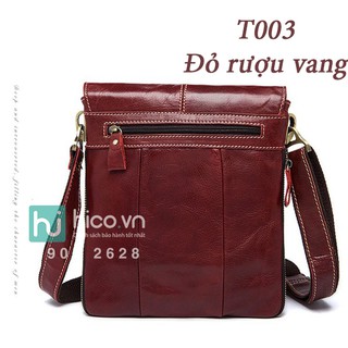 [DA THẬT]Túi Đeo Chéo Da Bò T003 Cao Cấp Da Thật 100%