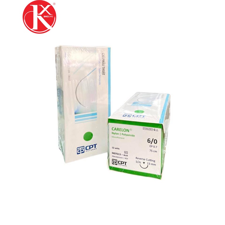 CHỈ PHẪU THUẬT KHÔNG TIÊU DÙNG TRONG THẨM MỸ CPT CARELON NYLON Số 6/0 - M07D13/ M07D13 / M07E13