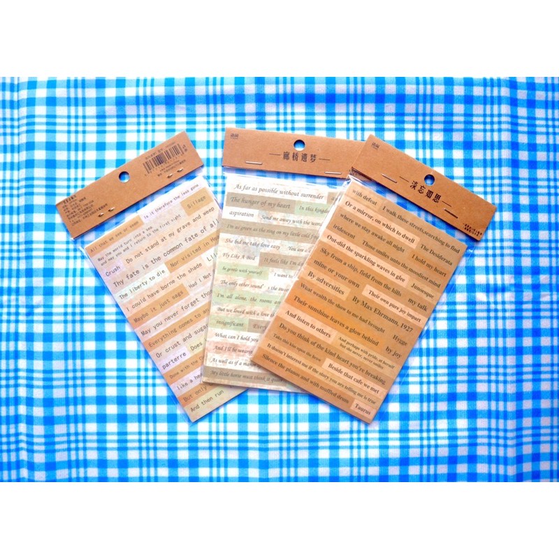 Set sticker quotes tiếng anh trang trí C05