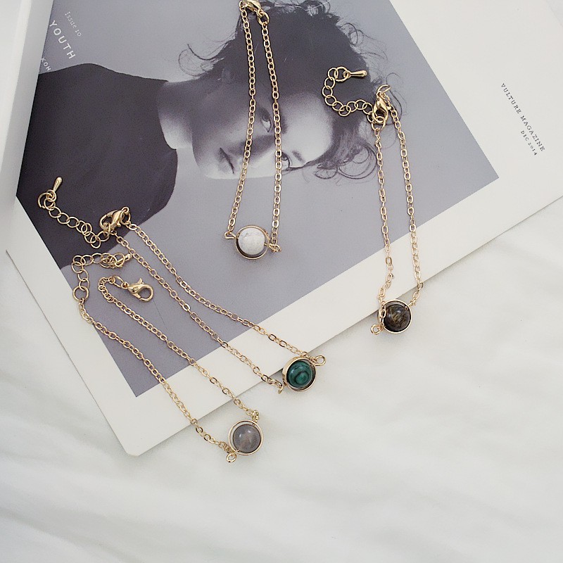 Vòng Đeo Tay Đính Hạt Hình Giọt Nước Kiểu Nhật Hàn Xinh Xắn