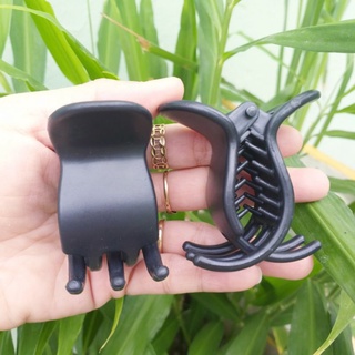 Kẹp tóc 5 răng cánh bầu nhám Nano (màu đen)