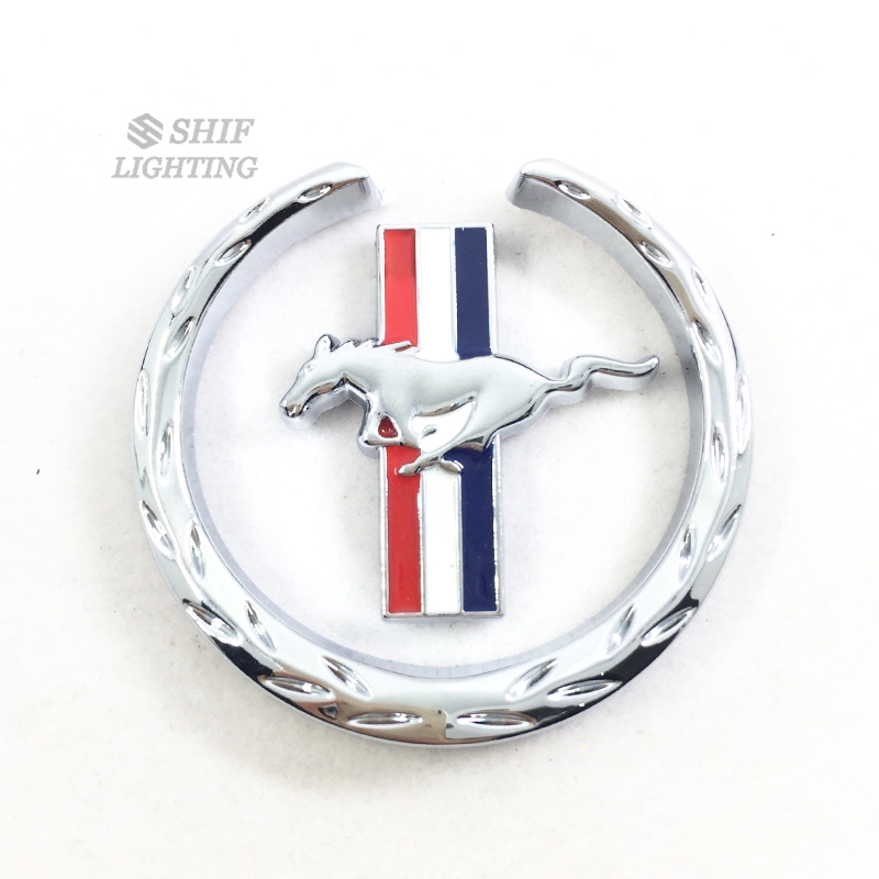 Miếng dán logo hình ngựa bằng kim loại trang trí xe hơi Ford Mustang