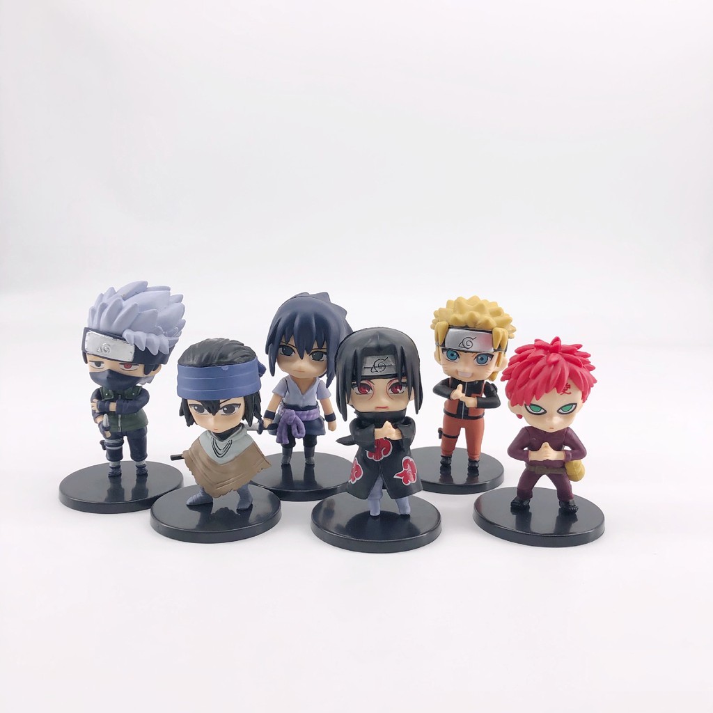 ✴️NARUTO✡️ Mô hình Chibi Naruto, bộ mô hình 6 nhân vật truyện Naruto, gồm đế và mô hình nhân vật